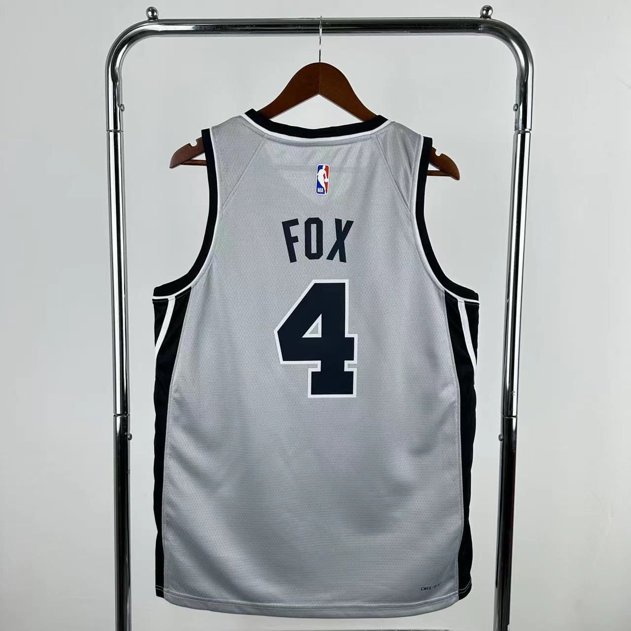 Men San Antonio Spurs #4 Fox Grey Season 2026 NBA Jersey
